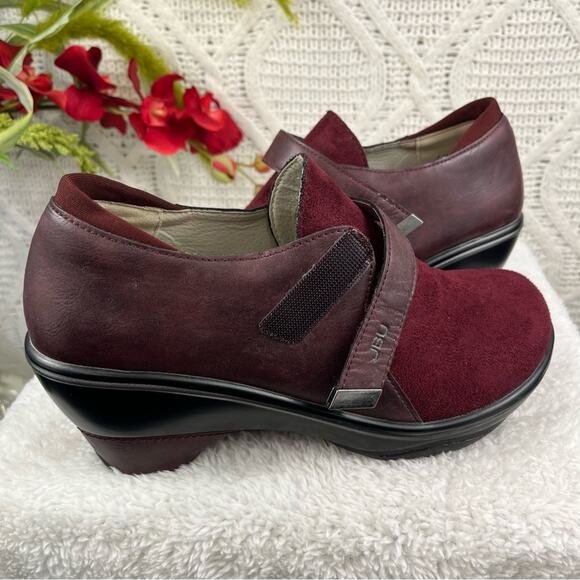 JBU BY JAMBU Wine Sedona Vegan Suede Slip-On Clogs Sz 7.5 Comfort - Picture 7 of 14